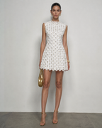 Charlotte Embellished Lace Mini Dress