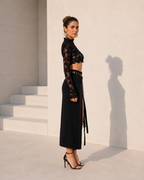 Noir Lace Statement Set