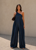 Noelle One-Shoulder Draped Jumpsuit