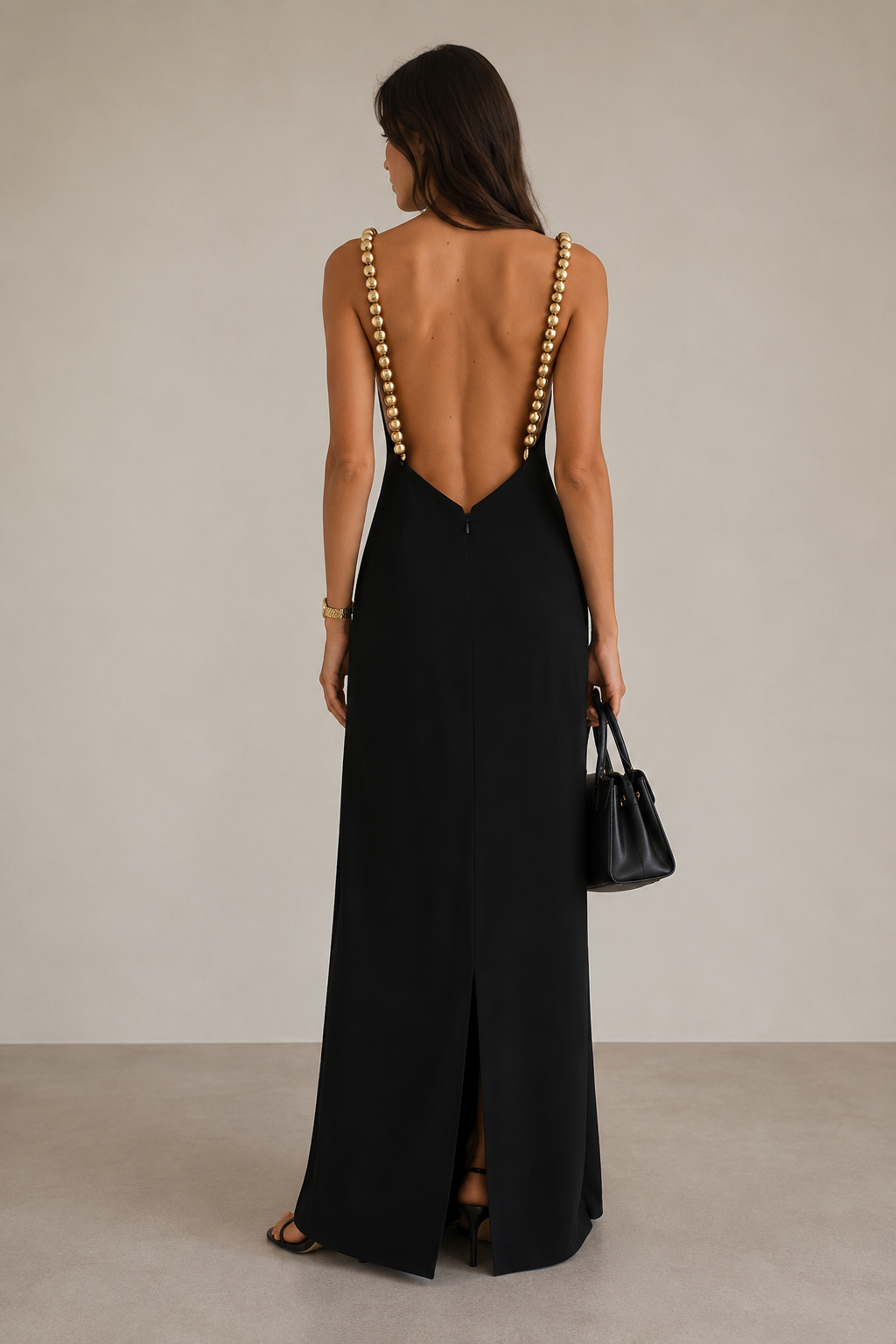 Seraphina Satin Pearl Gown