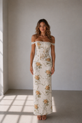 Élodie Ivory Floral Corset Two-Piece Set
