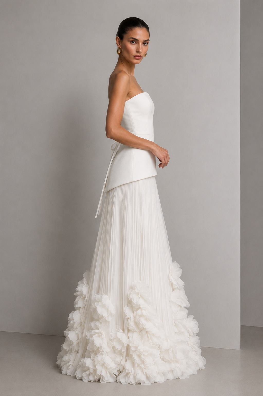 Astera Pleated Floral Gown
