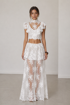 Seraphina White Lace Two-Piece Set