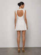 Charlotte Embellished Lace Mini Dress