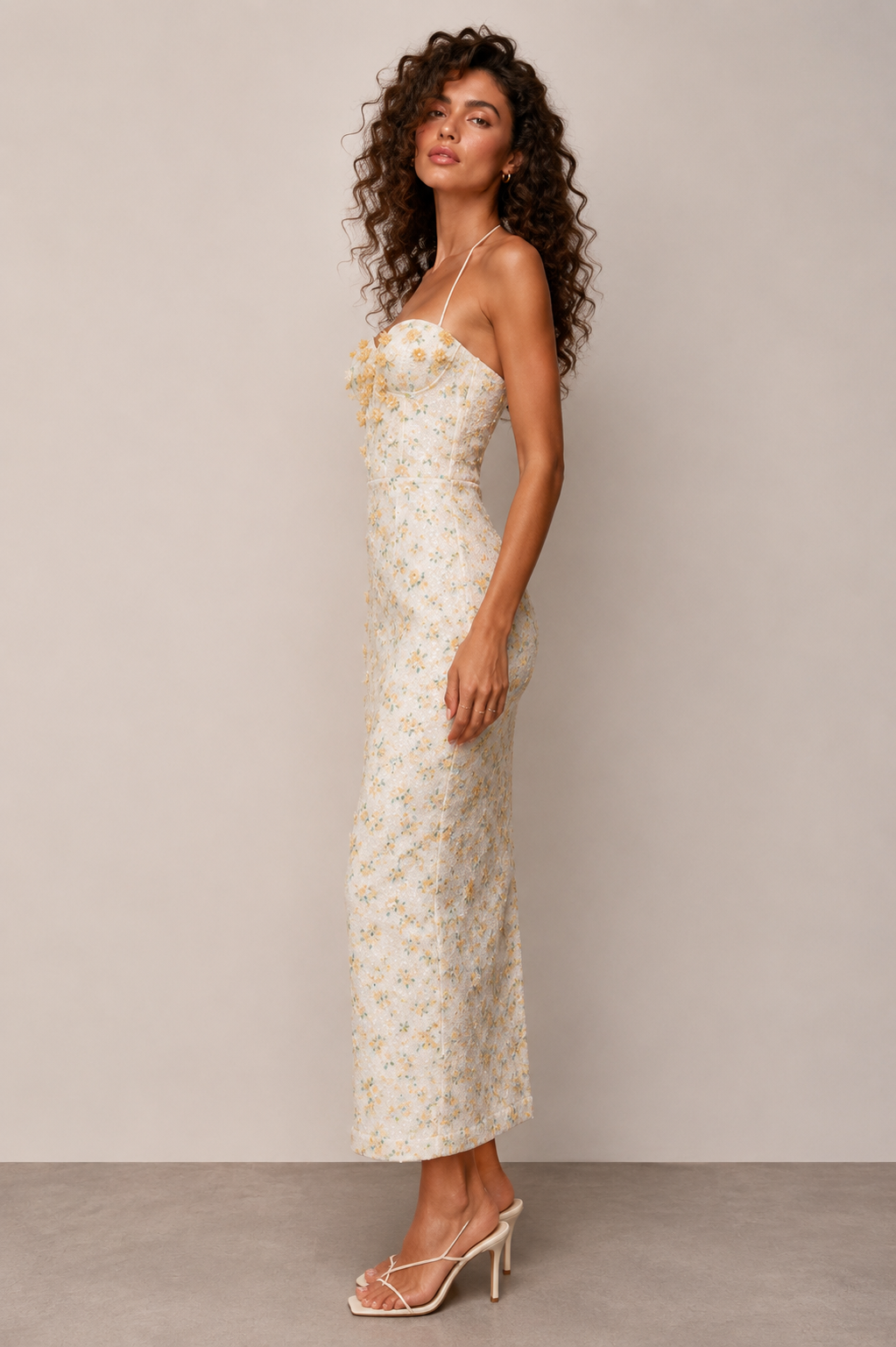 Daisy Bloom Corset Maxi Dress