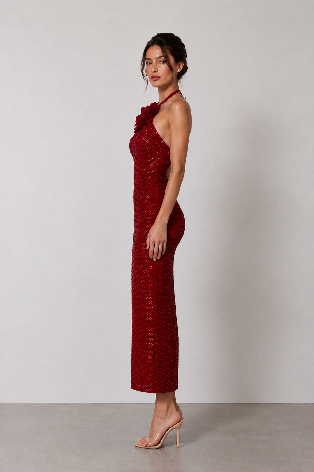 Rosalia Crystal Halter Gown