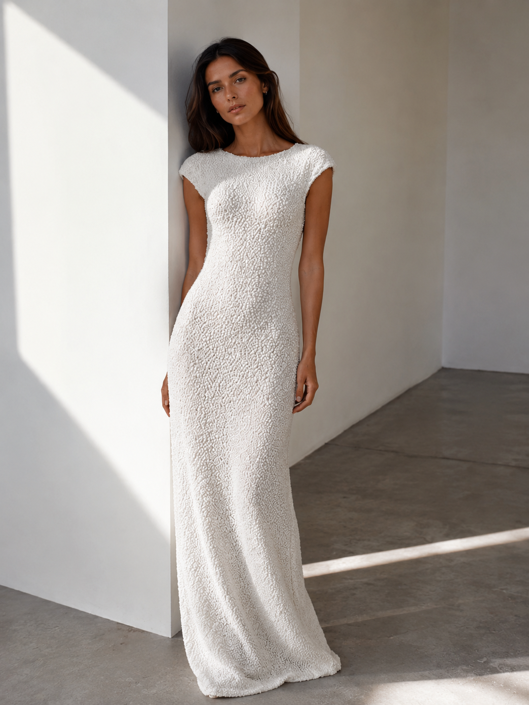 The Camille Textured Maxi Dress