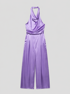 Lilou Satin Cowl-Neck Jumpsuit