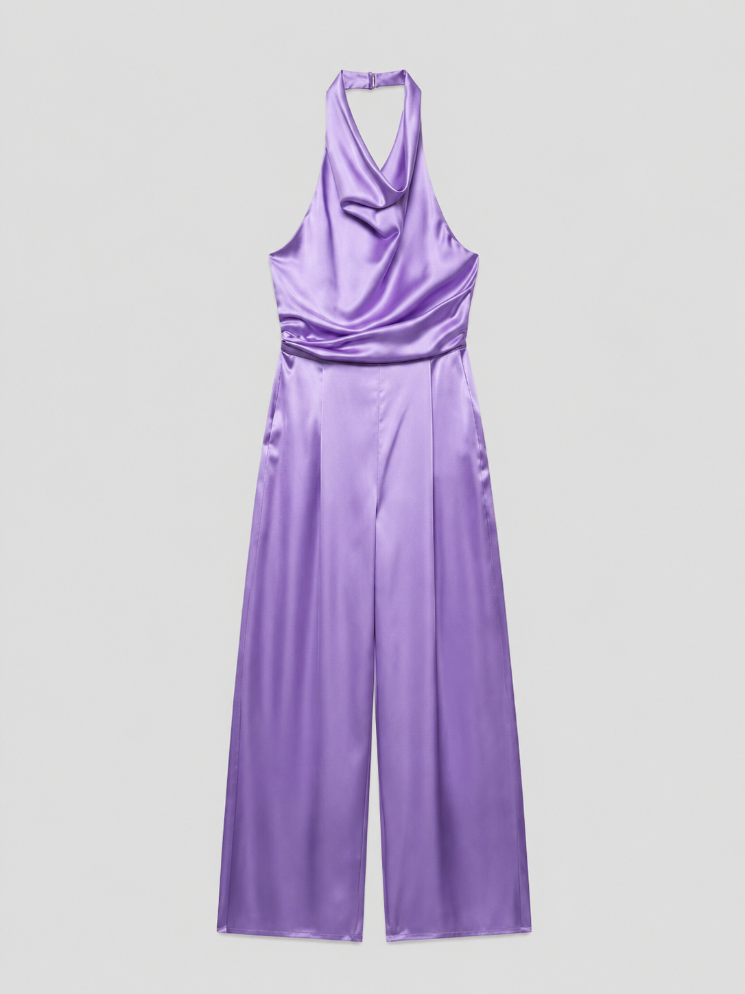 Lilou Satin Cowl-Neck Jumpsuit