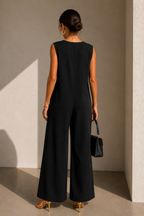 Amara Wide-Leg Sleeveless Jumpsuit