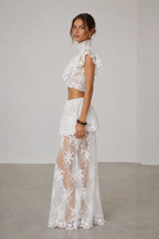 Seraphina White Lace Two-Piece Set