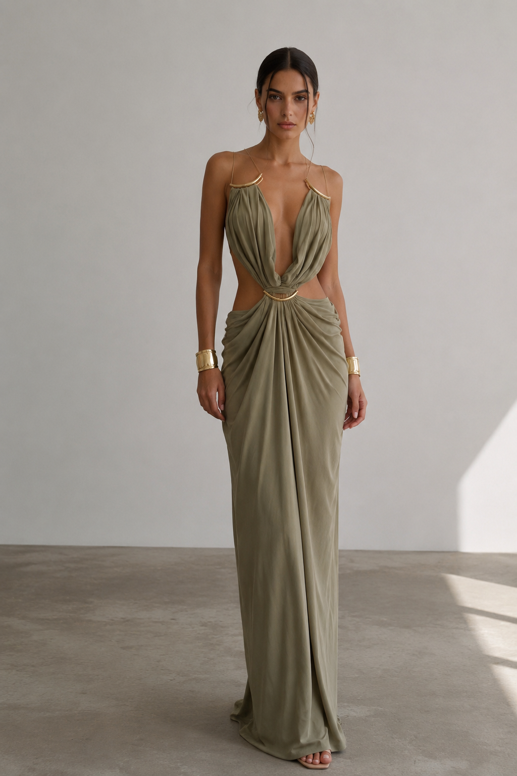 Aurélia Backless Drape Gown