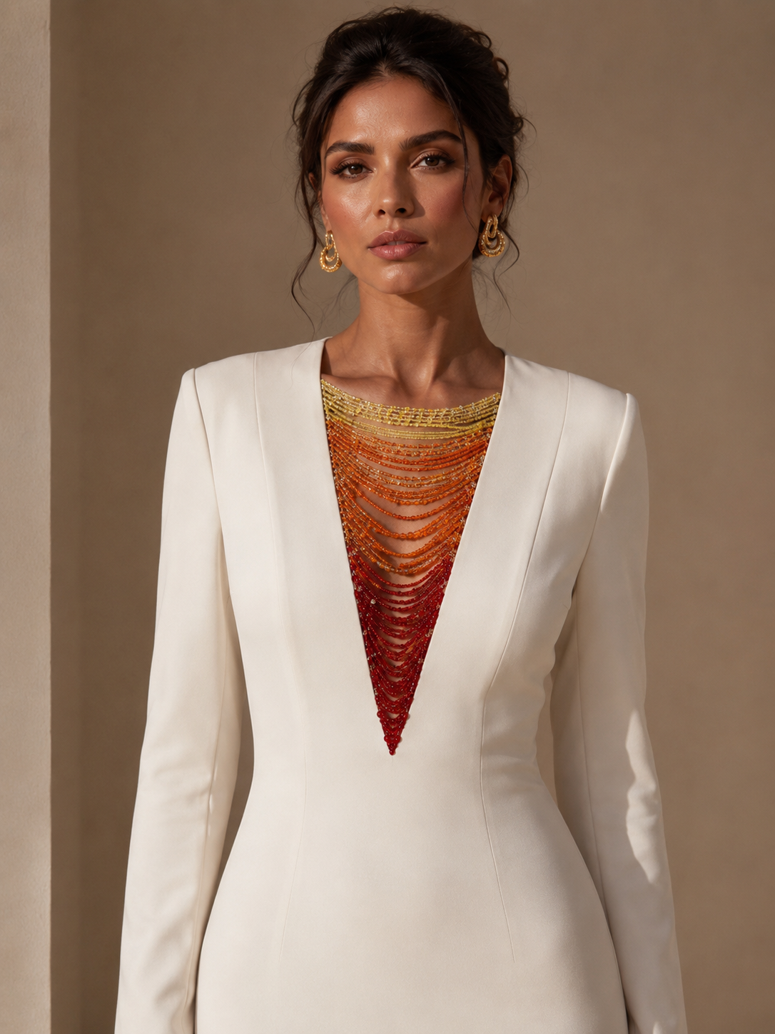 Aurelia Sunset Embellished Gown