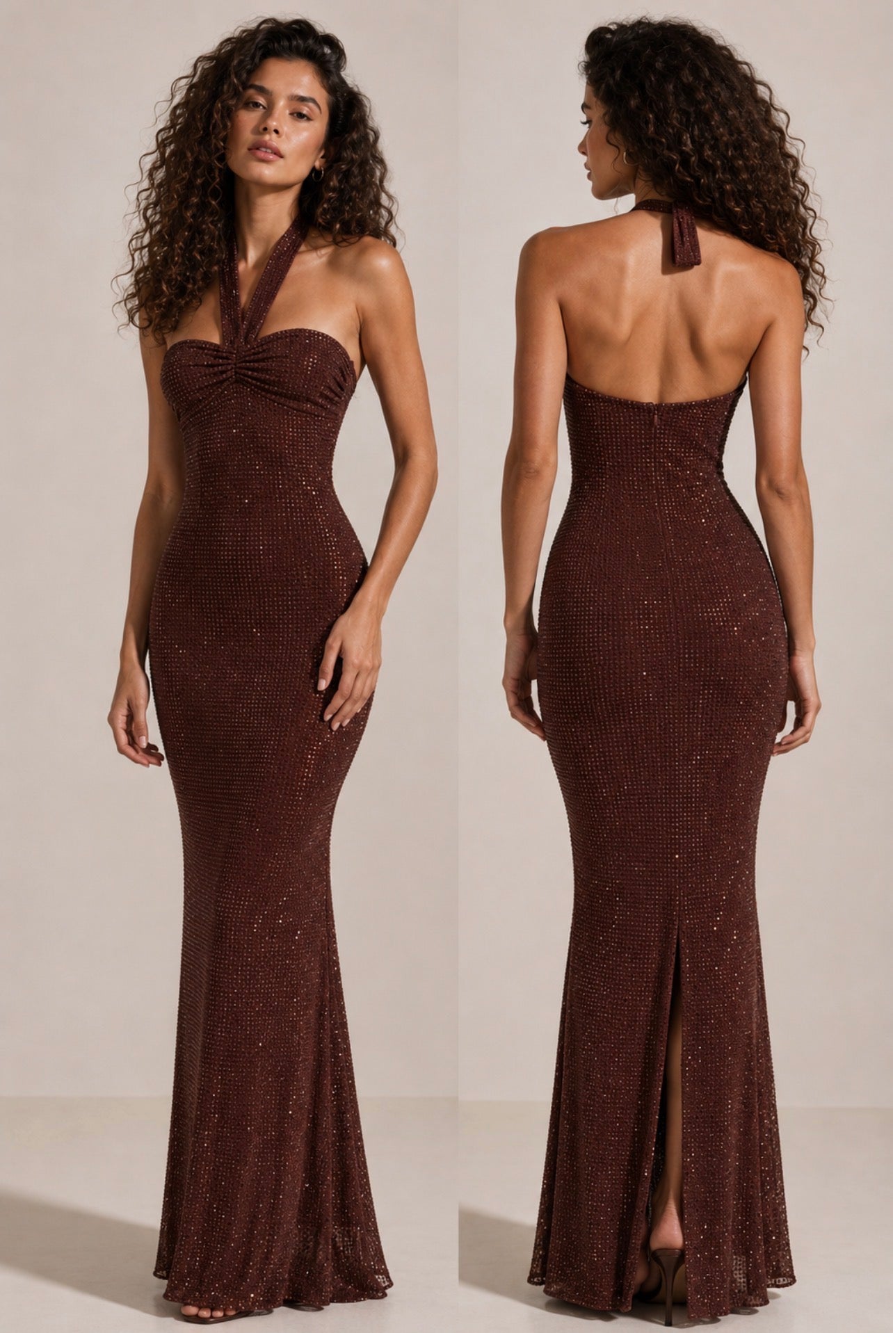 Seraphina Chocolate Shimmer Gown