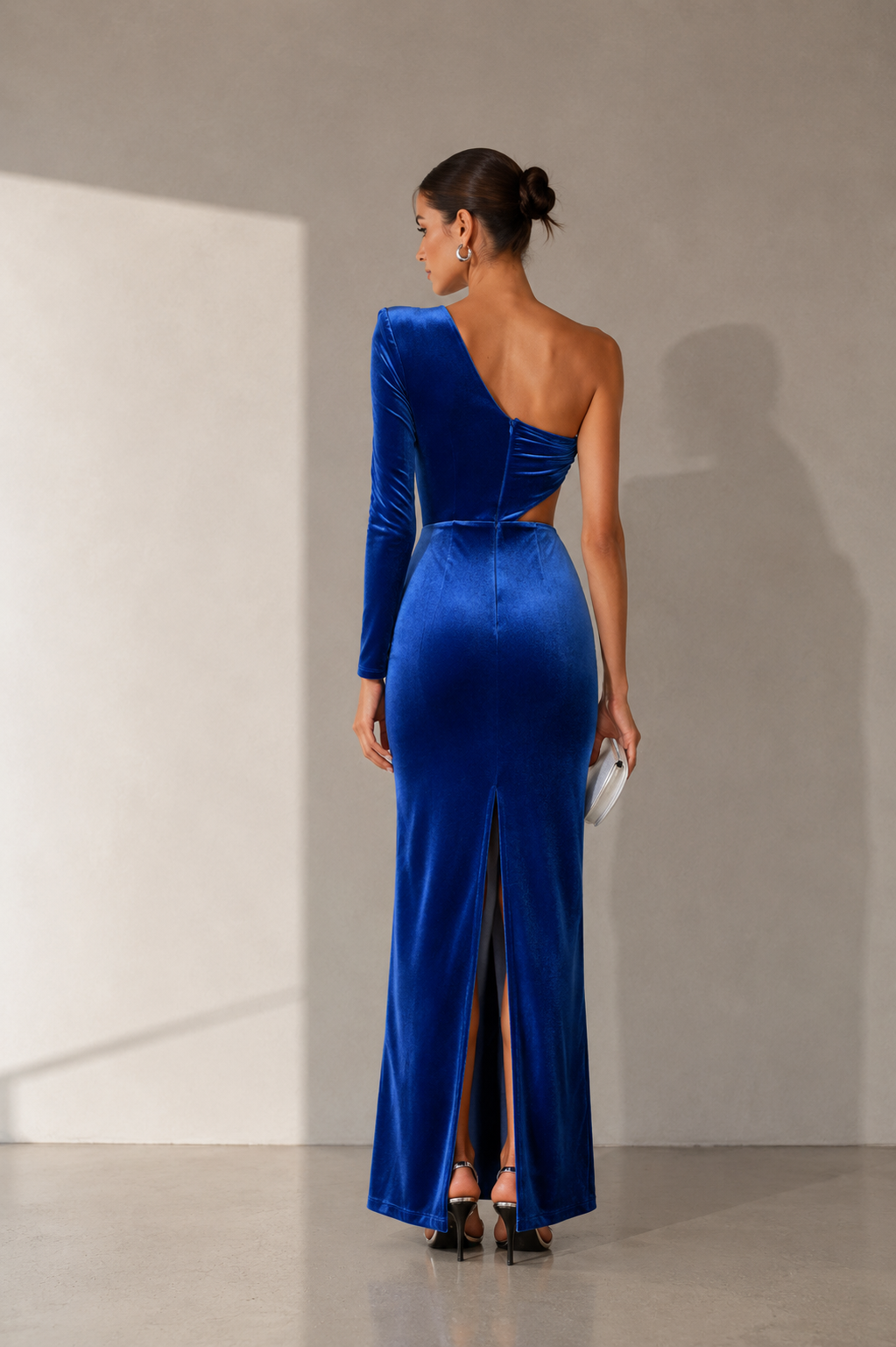 Sapphire Muse One-Shoulder Maxi Dress