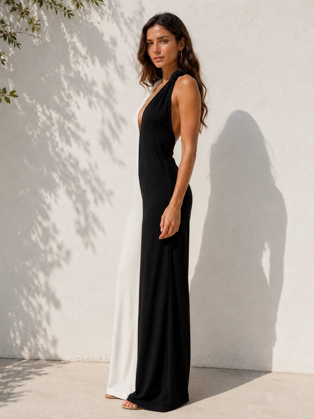 Isla Contrast Draped Jumpsuit