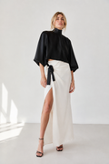 Aurelia Contrast Tie-Waist Maxi Set