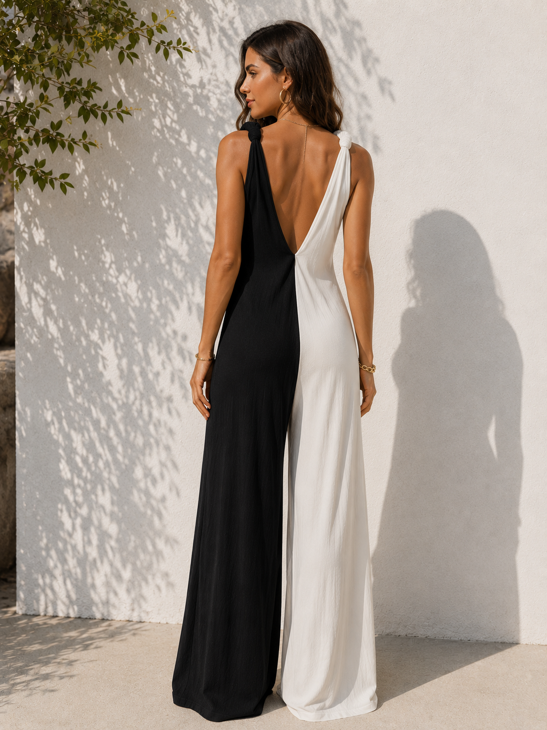 Isla Contrast Draped Jumpsuit