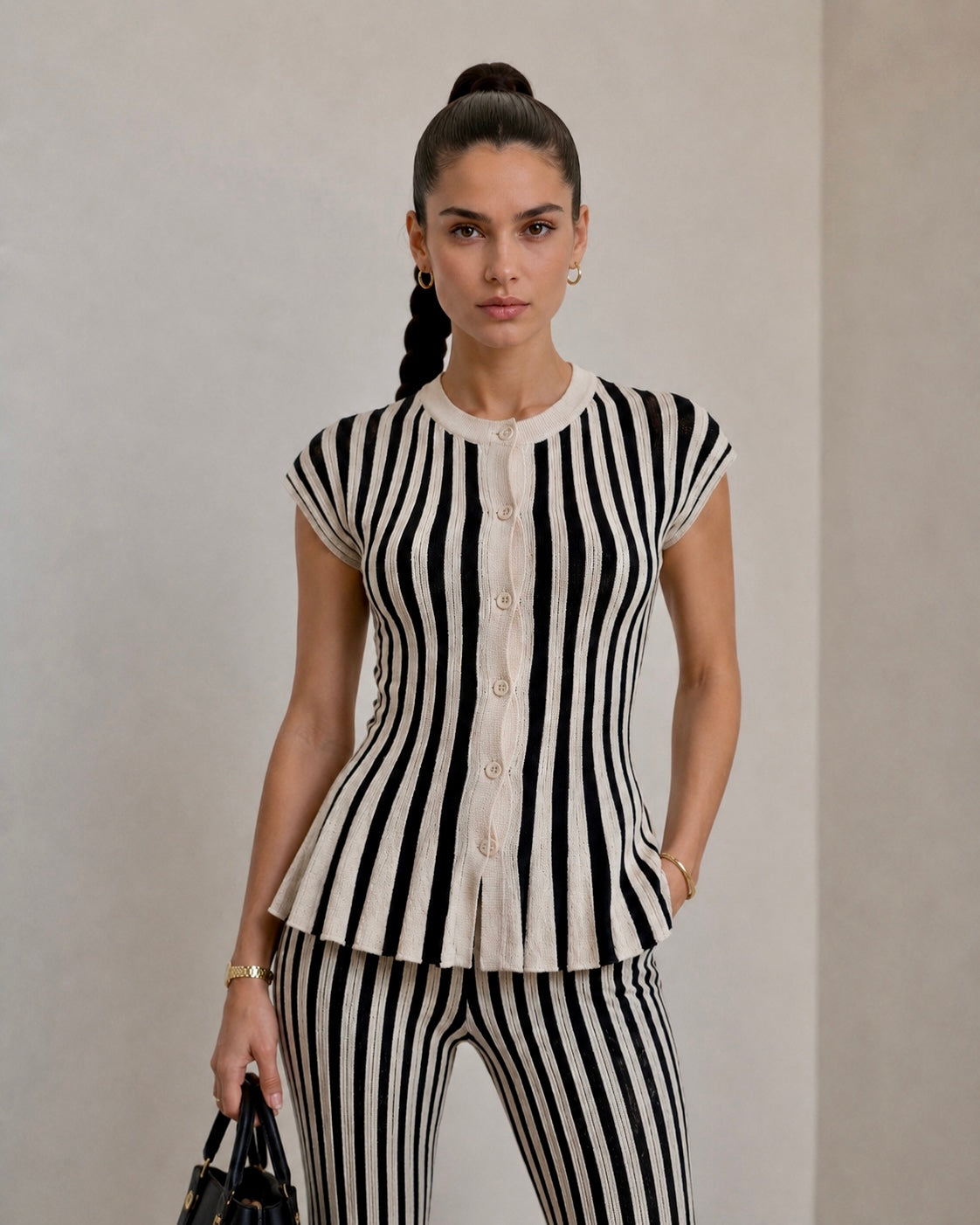 The Elise Stripe Knit Set