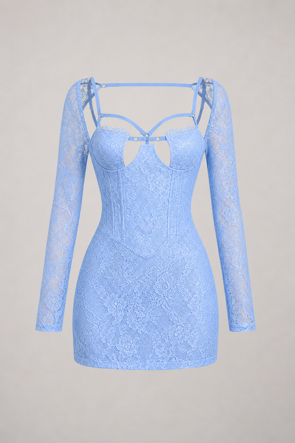 Aurora Sculpt Lace Mini Dress