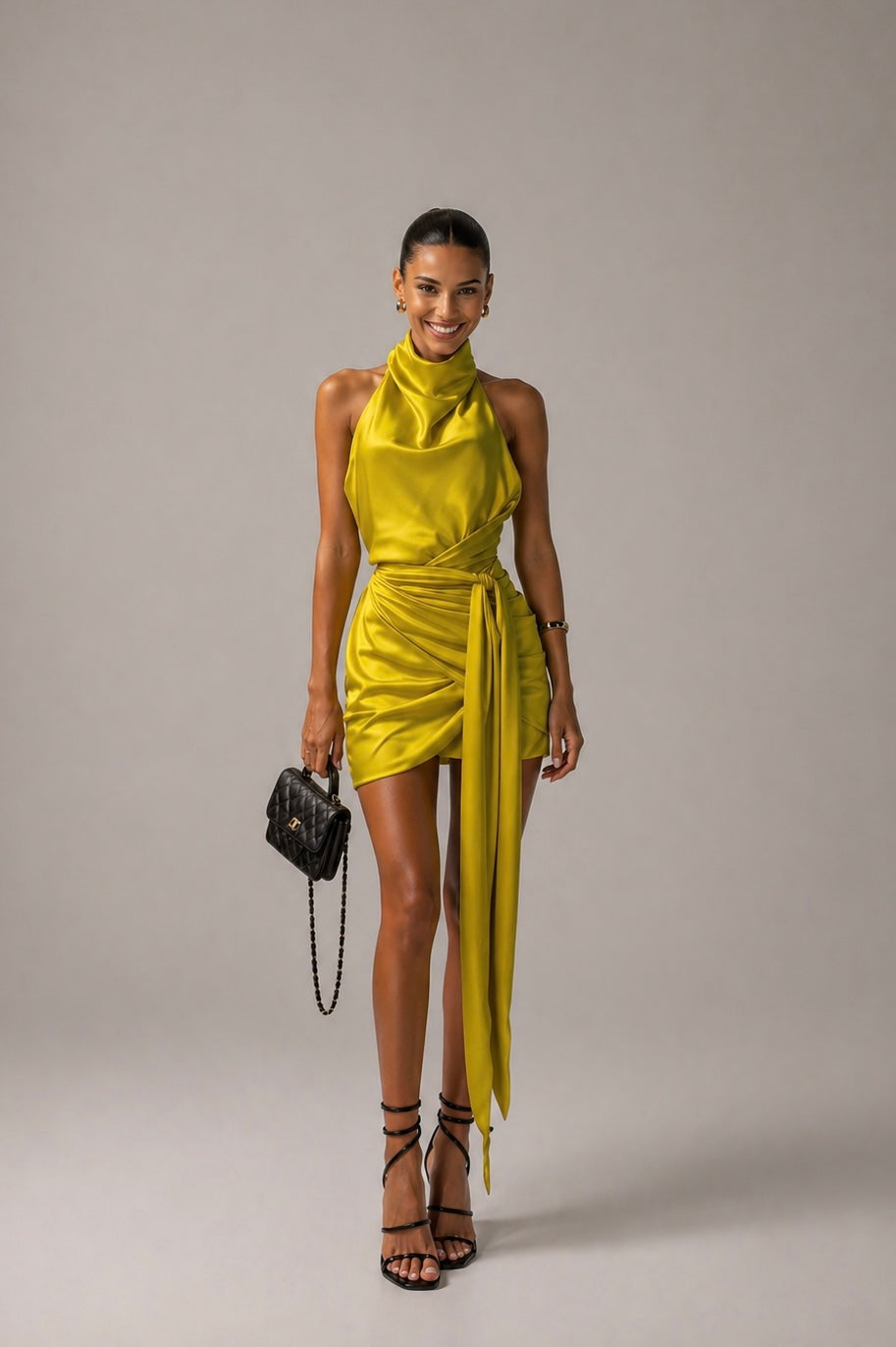 Lumière Satin Sculpt Dress