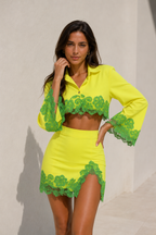 Lime Riviera Lace Set