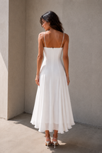 Élodie Lace-Up Midi Dress