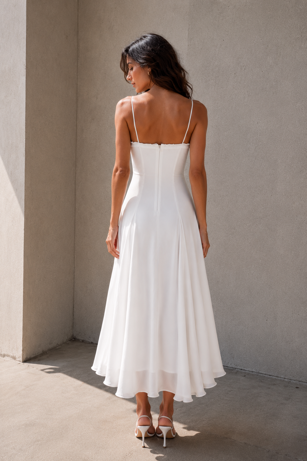 Élodie Lace-Up Midi Dress
