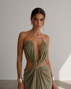 Aurélia Backless Drape Gown