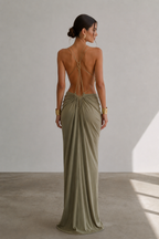 Aurélia Backless Drape Gown