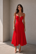 Élodie Lace-Up Midi Dress