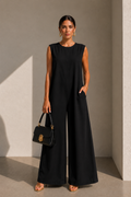 Amara Wide-Leg Sleeveless Jumpsuit