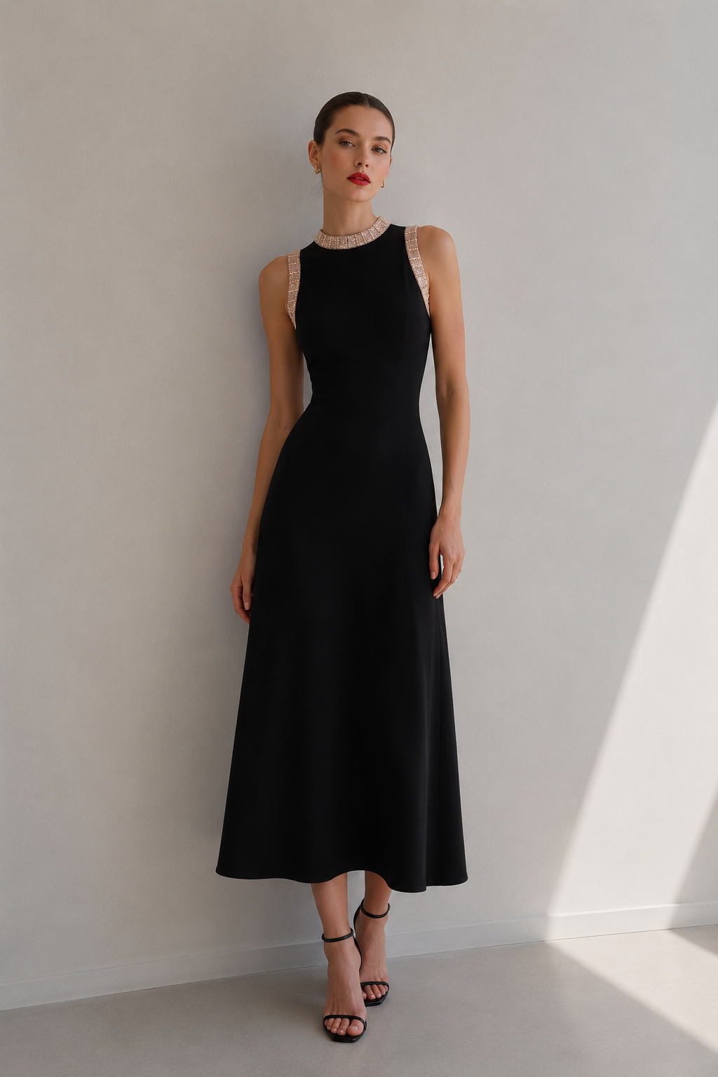 Celestia Crystal Midi Dress