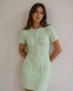 Rosalie Knit Mini Dress – Blush Pink