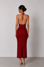 Rosalia Crystal Halter Gown