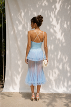 Celeste Sheer Corset Midi Dress