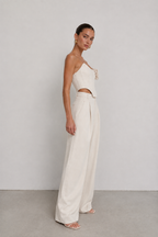Rosalie Ivory Corset Wide-Leg Set