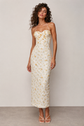 Daisy Bloom Corset Maxi Dress