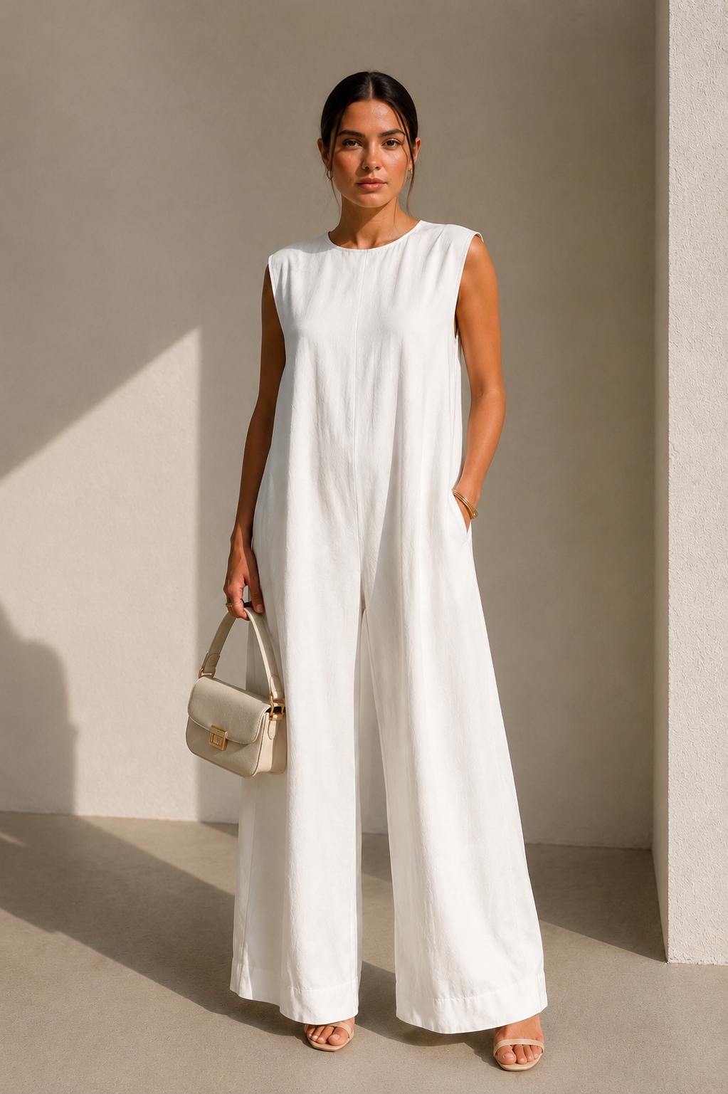 Amara Wide-Leg Sleeveless Jumpsuit