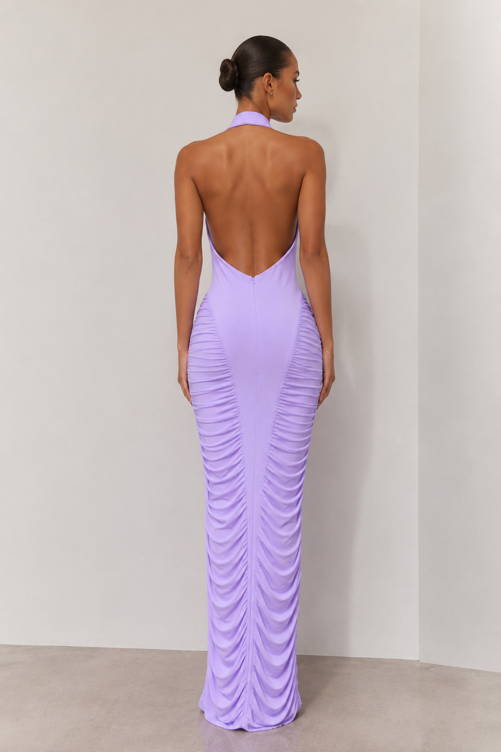 Amelia Lilac Siren Ruched Gown