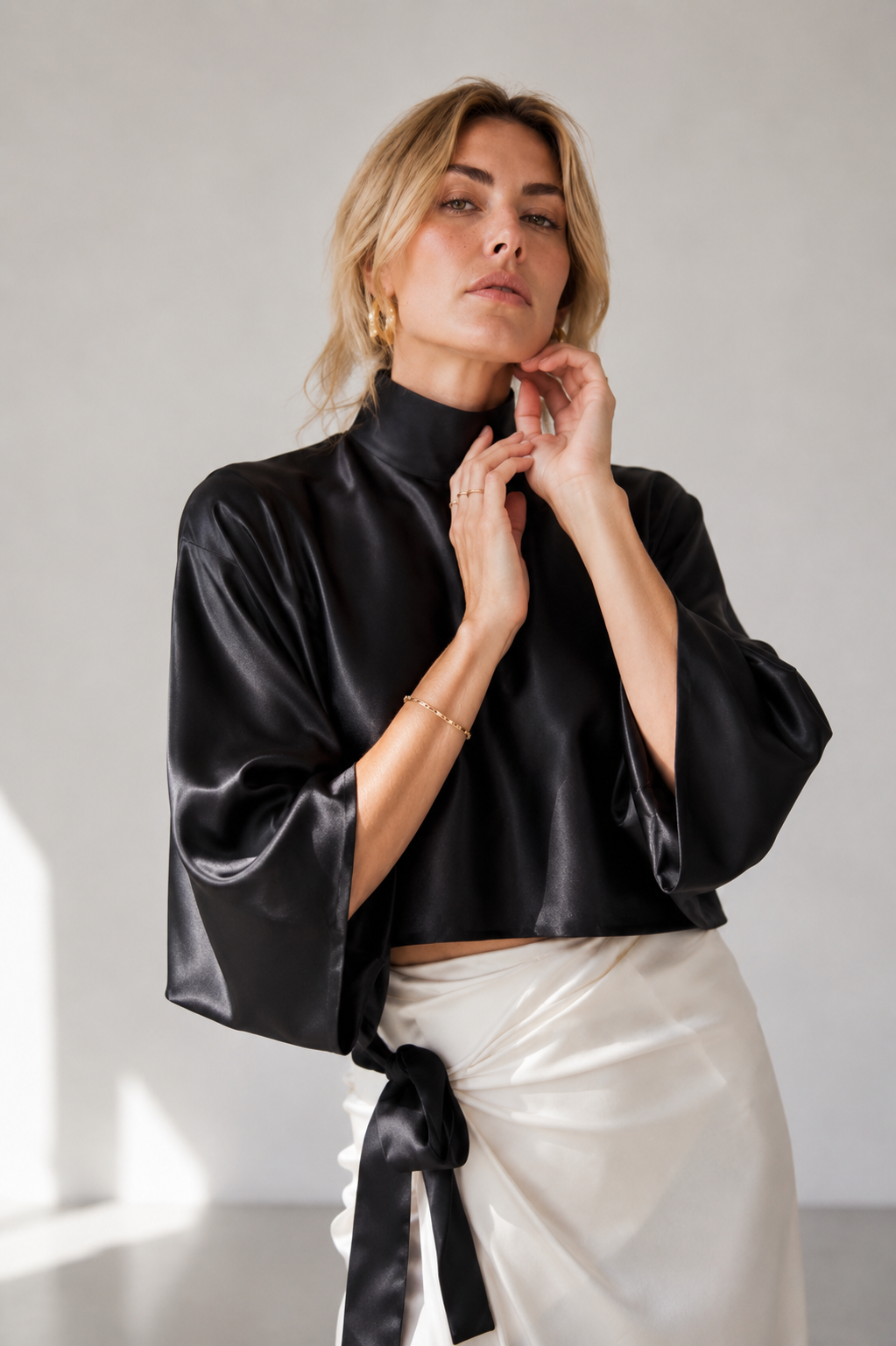 Aurelia Contrast Tie-Waist Maxi Set