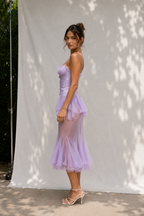 Celeste Sheer Corset Midi Dress