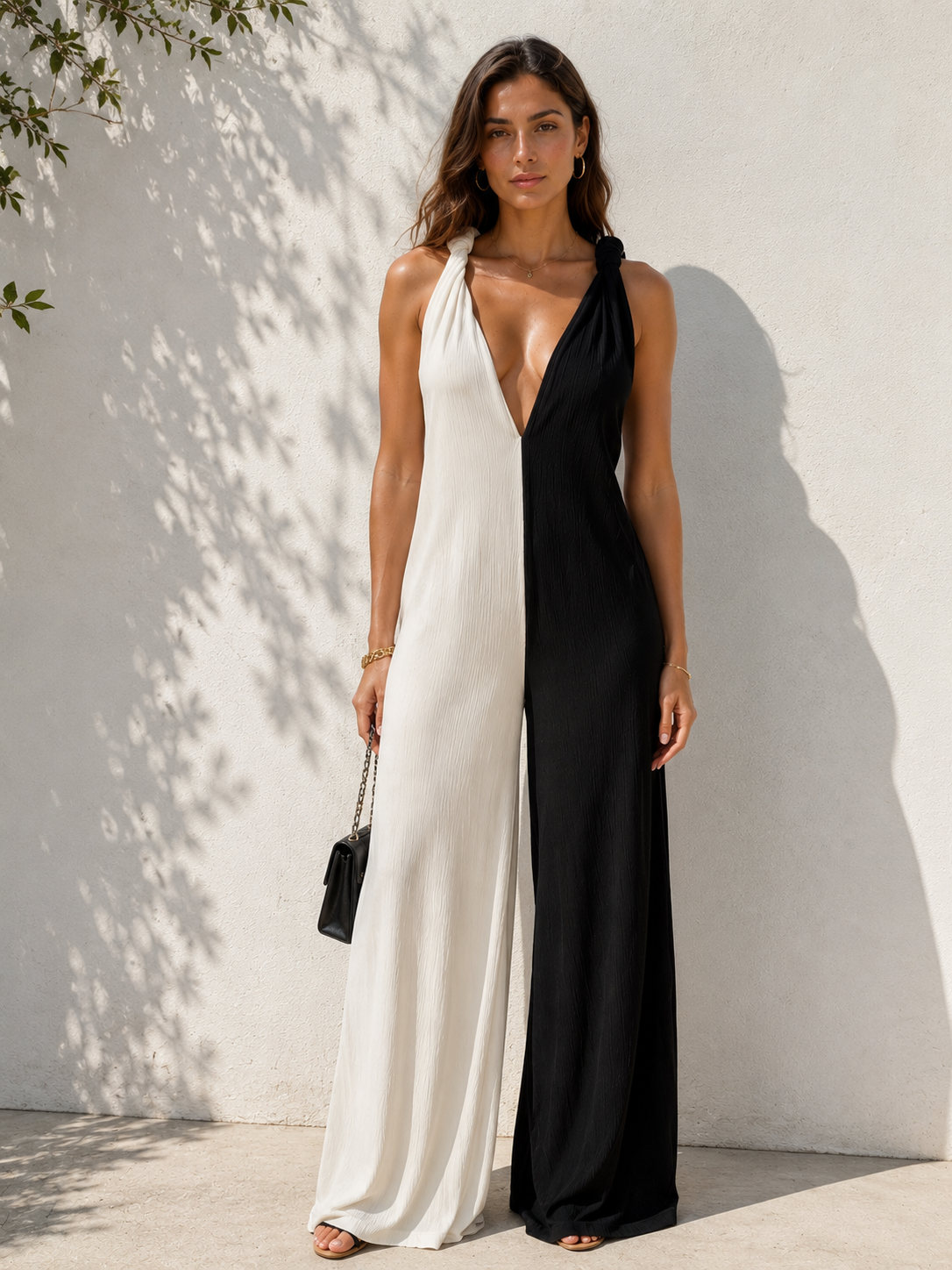 Isla Contrast Draped Jumpsuit