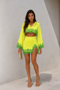 Lime Riviera Lace Set