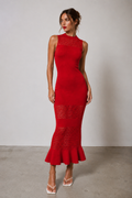 Noir Éclipse Knit Midi Dress