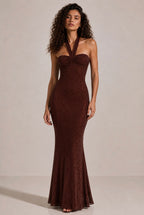 Seraphina Chocolate Shimmer Gown