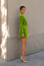 Liora Velvet Blazer Mini Dress – Lime Luxe