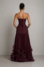 Astera Pleated Floral Gown