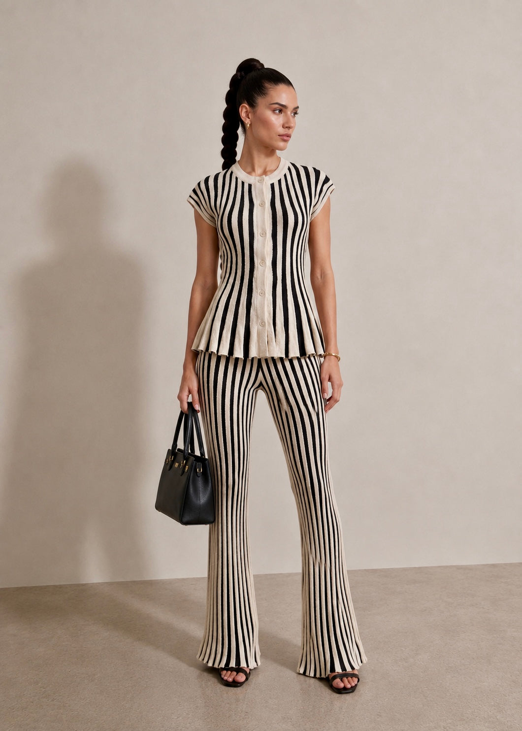 The Elise Stripe Knit Set