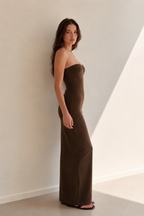 Éclat Chocolate Sculpt Maxi Dress